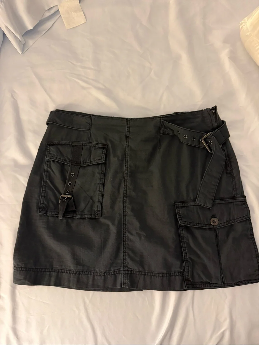 Free People dark blue Cargo Mini Skirt with Buckle Strap